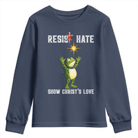 Resist Frog Youth Sweatshirt Christian HIV Awareness Red Ribbon - Wonder Print Shop