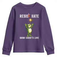 Resist Frog Youth Sweatshirt Christian HIV Awareness Red Ribbon - Wonder Print Shop