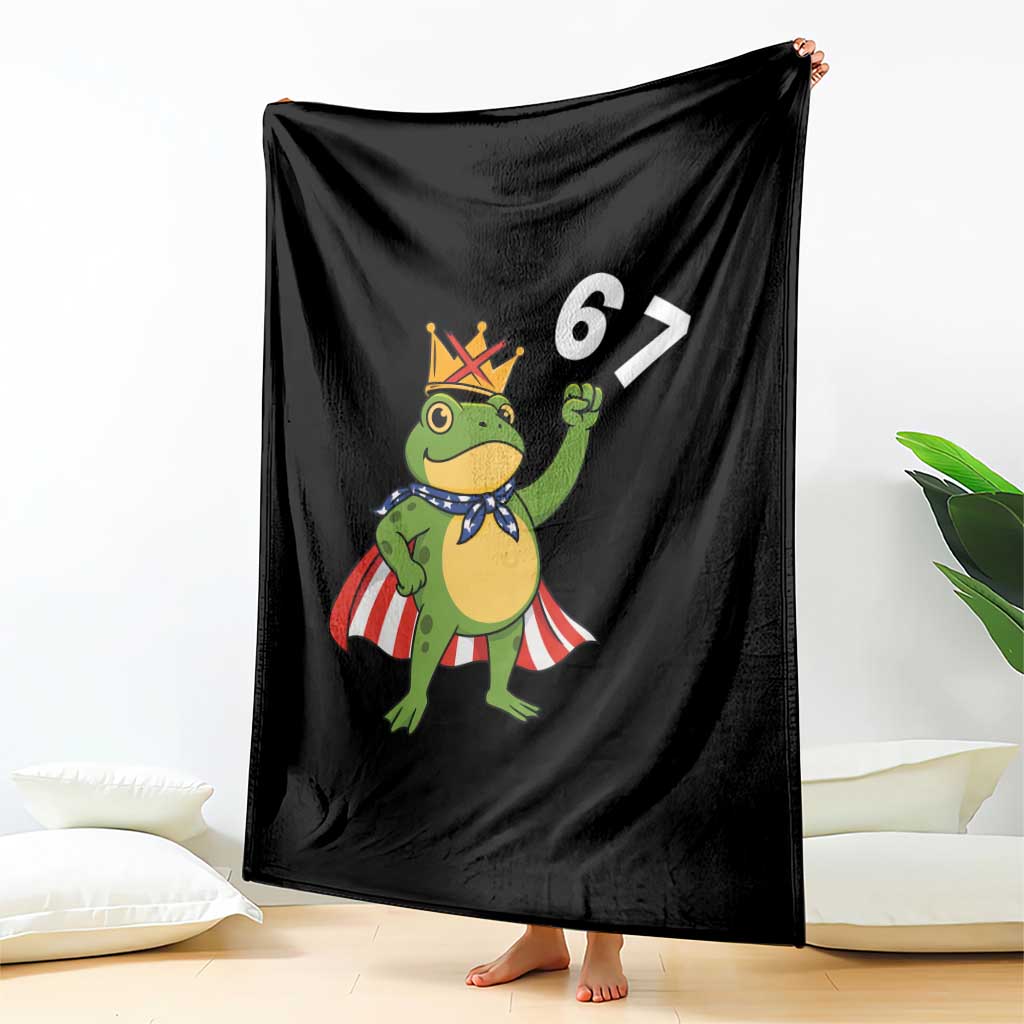 Resist Frog Throw Blanket Super American 67 Six Seven Meme - Wonder Print Shop
