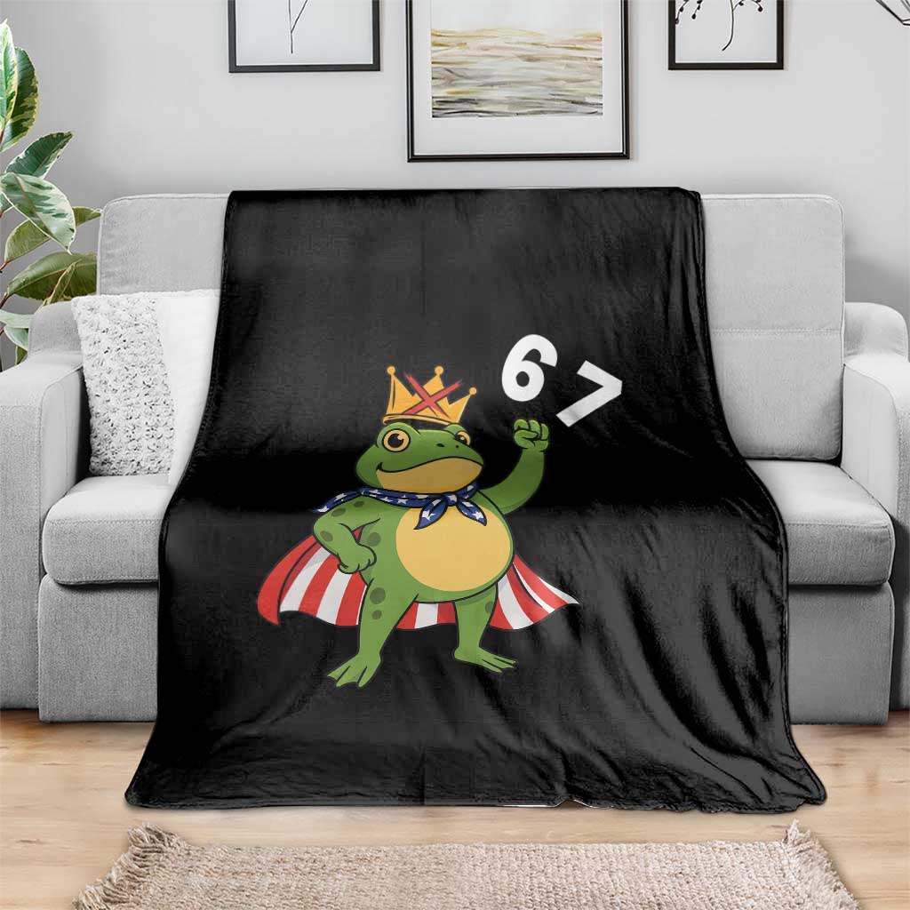 Resist Frog Throw Blanket Super American 67 Six Seven Meme - Wonder Print Shop