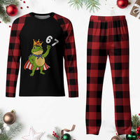 Resist Frog Plaid Pajama Set Super American 67 Six Seven Meme - Wonder Print Shop