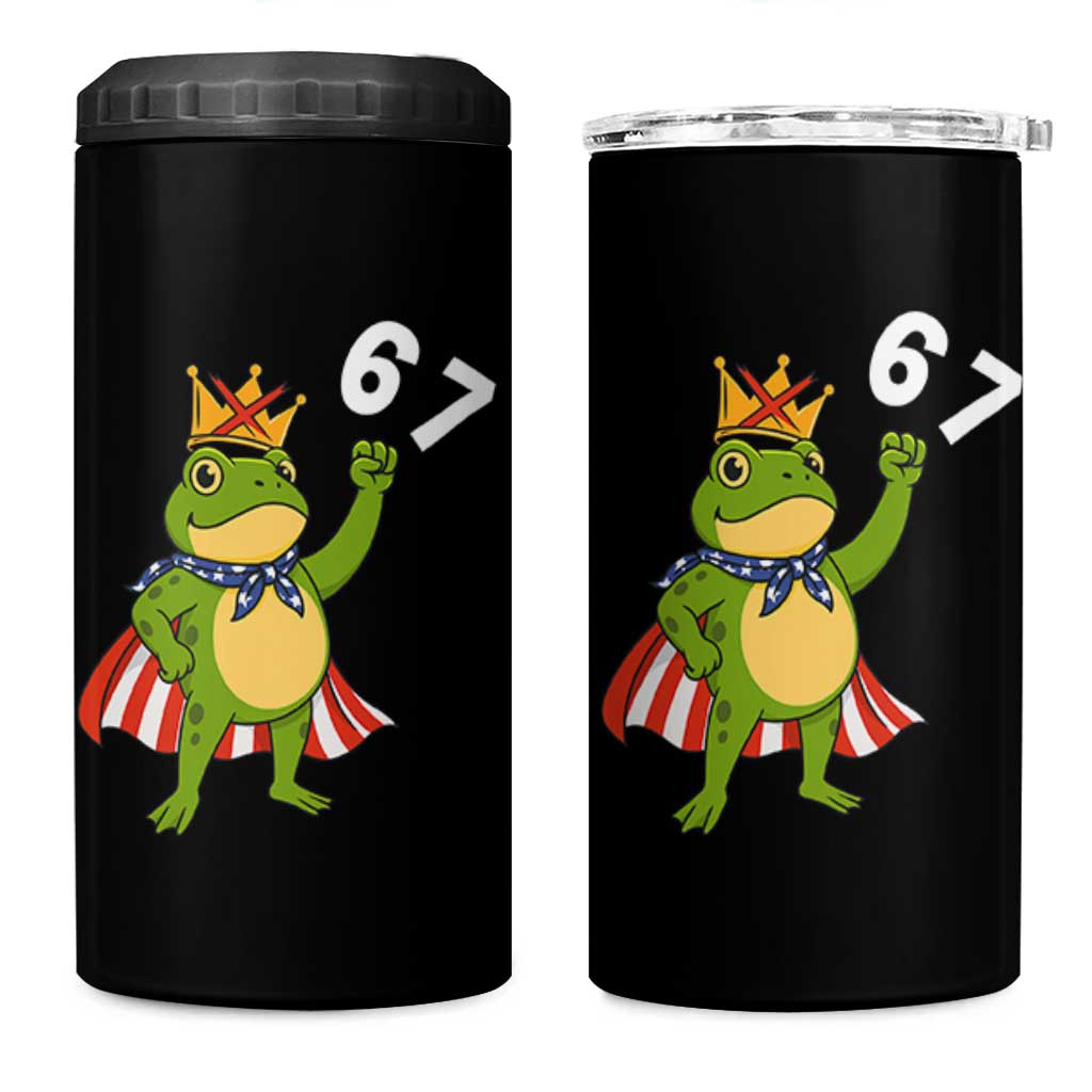 Resist Frog 4 in 1 Can Cooler Tumbler Super American 67 Six Seven Meme - Wonder Print Shop