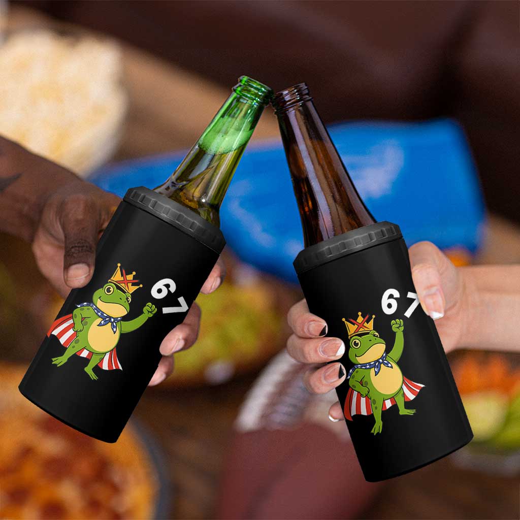 Resist Frog 4 in 1 Can Cooler Tumbler Super American 67 Six Seven Meme - Wonder Print Shop
