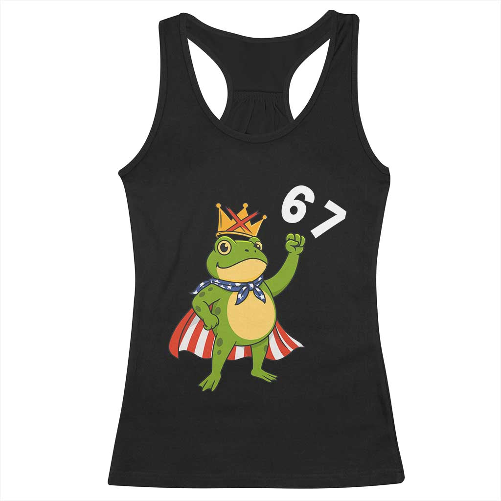 Resist Frog Racerback Tank Top Super American 67 Six Seven Meme - Wonder Print Shop