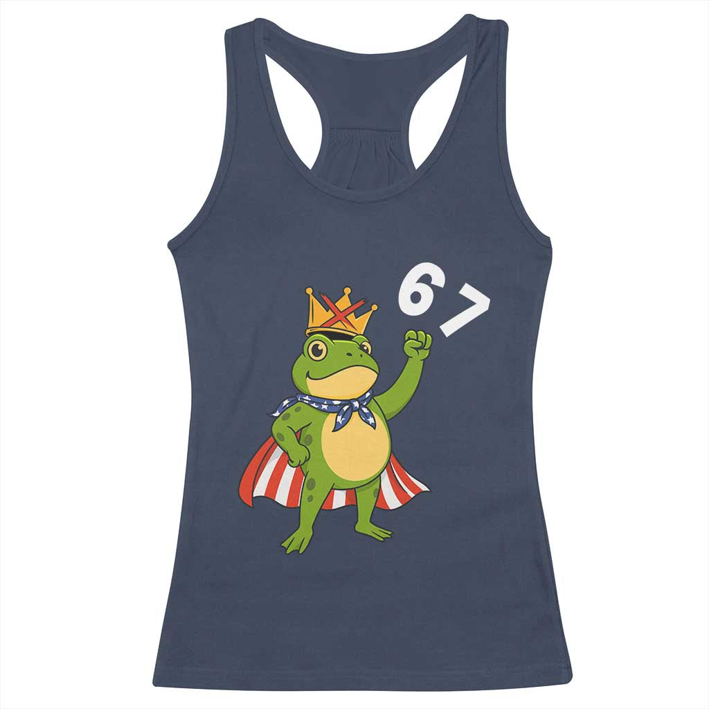 Resist Frog Racerback Tank Top Super American 67 Six Seven Meme - Wonder Print Shop