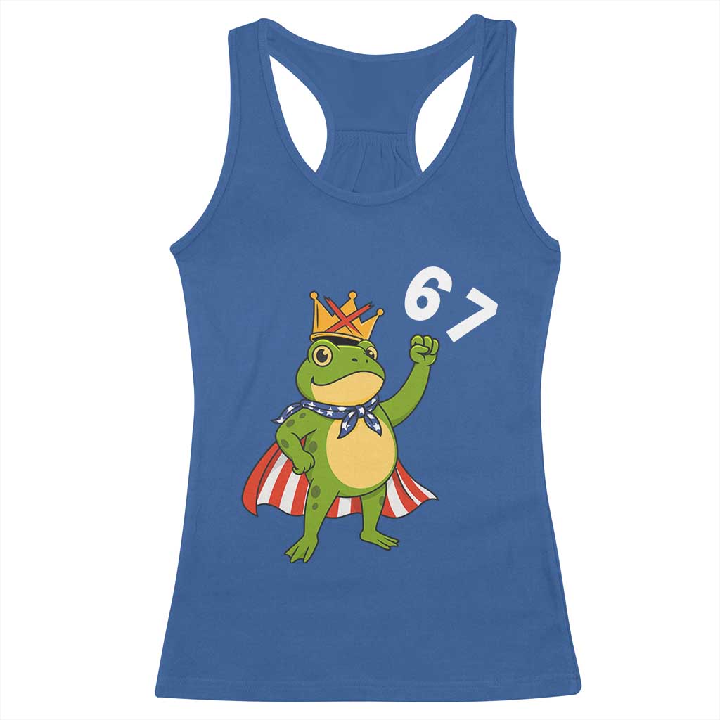 Resist Frog Racerback Tank Top Super American 67 Six Seven Meme - Wonder Print Shop