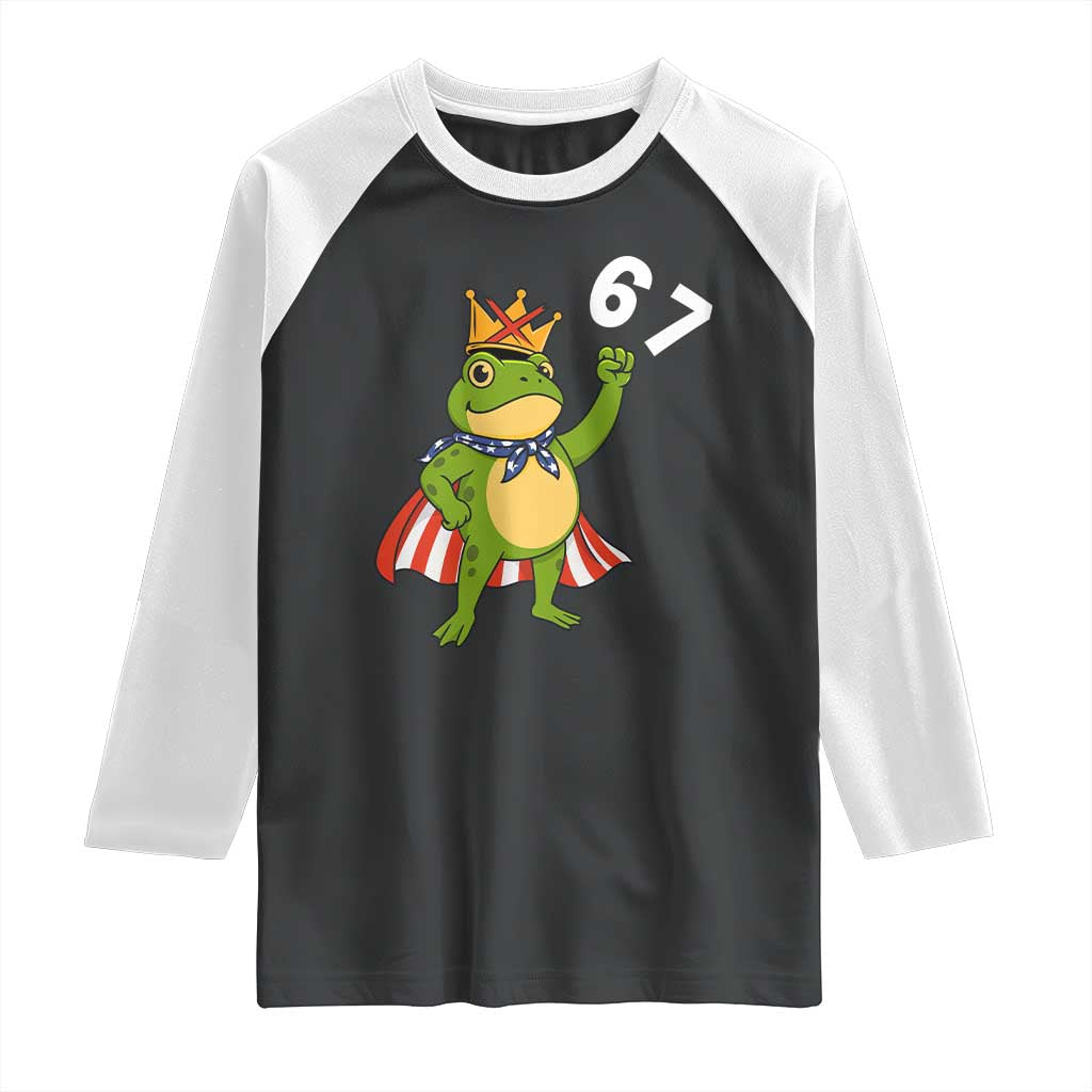 Resist Frog Raglan Shirt Super American 67 Six Seven Meme - Wonder Print Shop