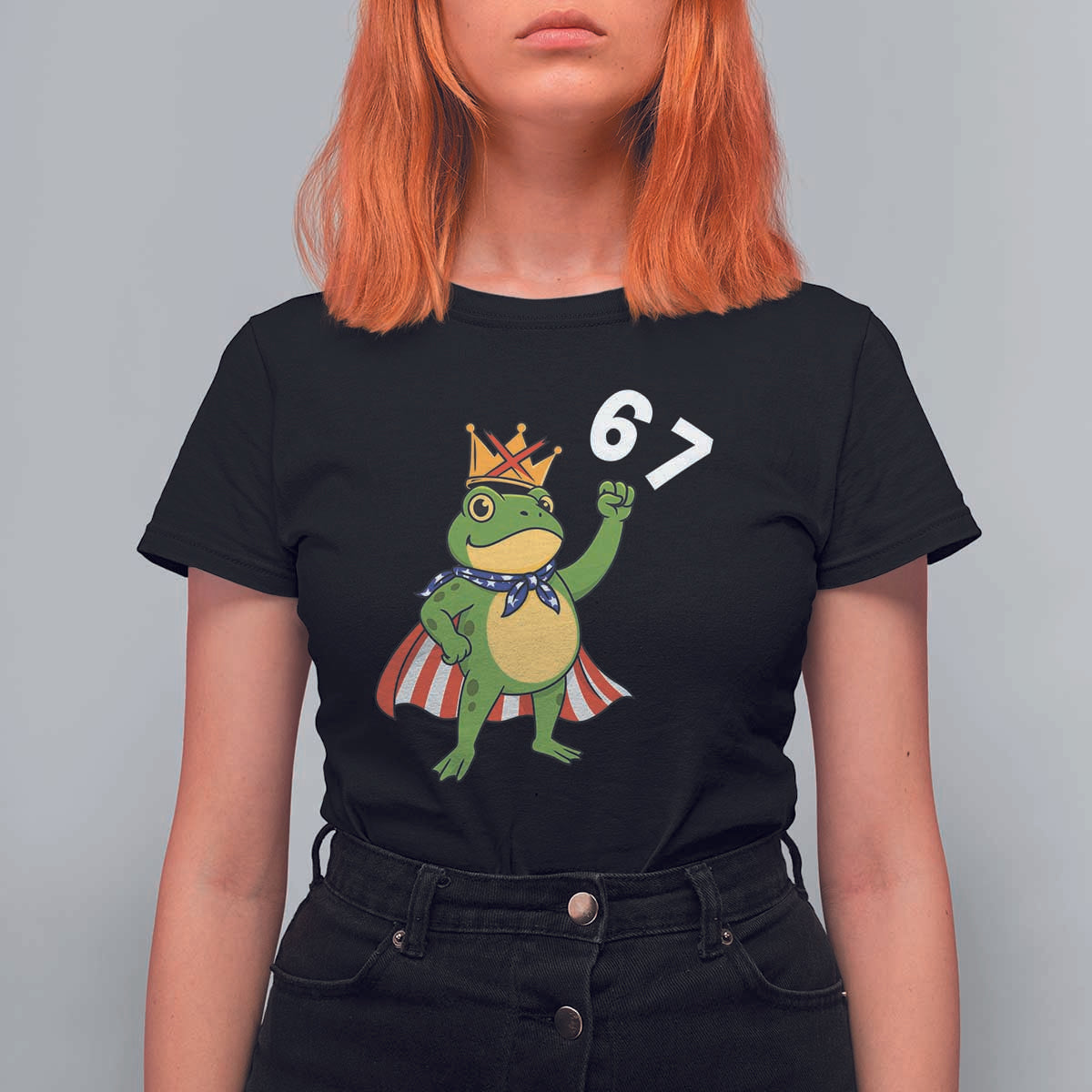 Resist Frog T Shirt For Women Super American 67 Six Seven Meme - Wonder Print Shop