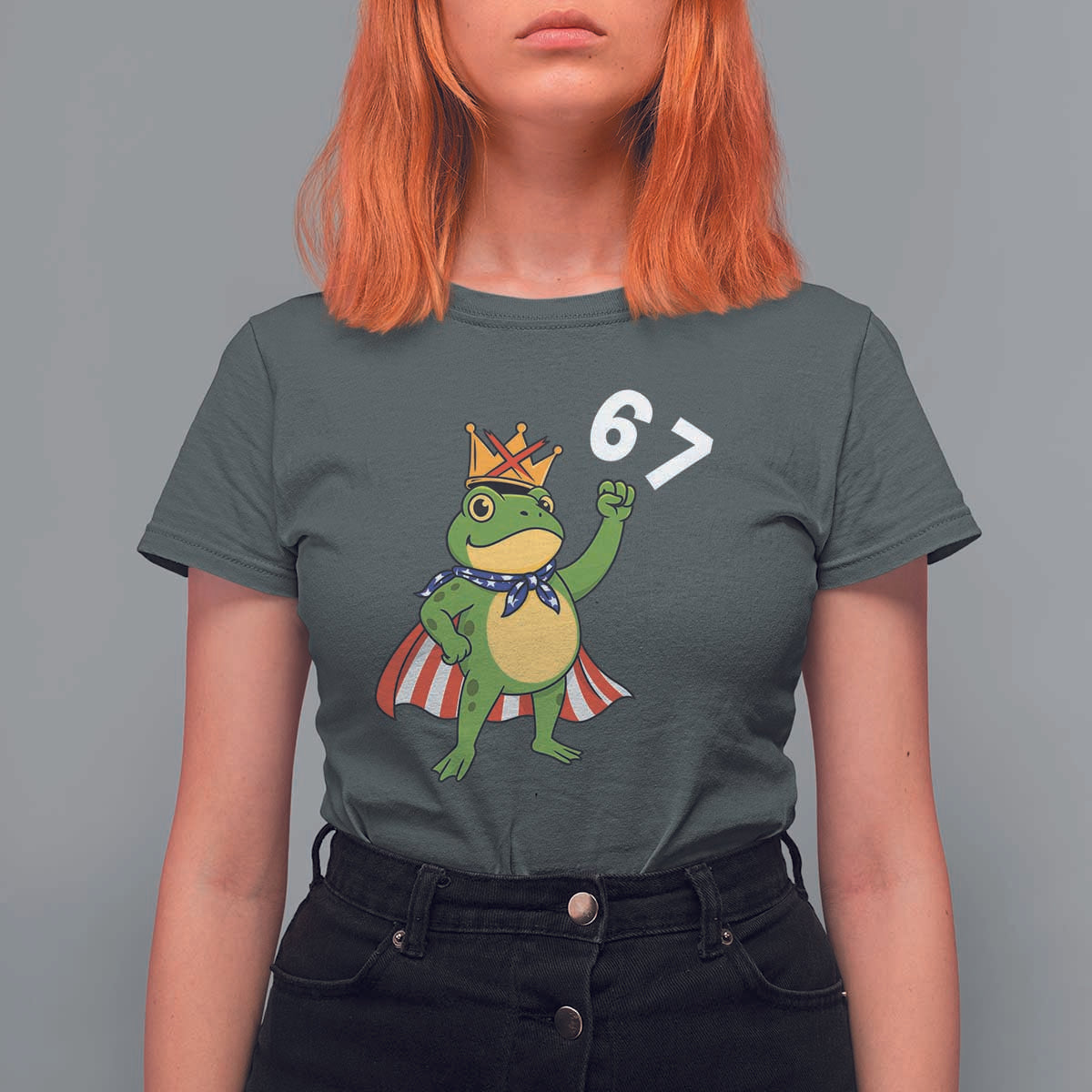 Resist Frog T Shirt For Women Super American 67 Six Seven Meme - Wonder Print Shop