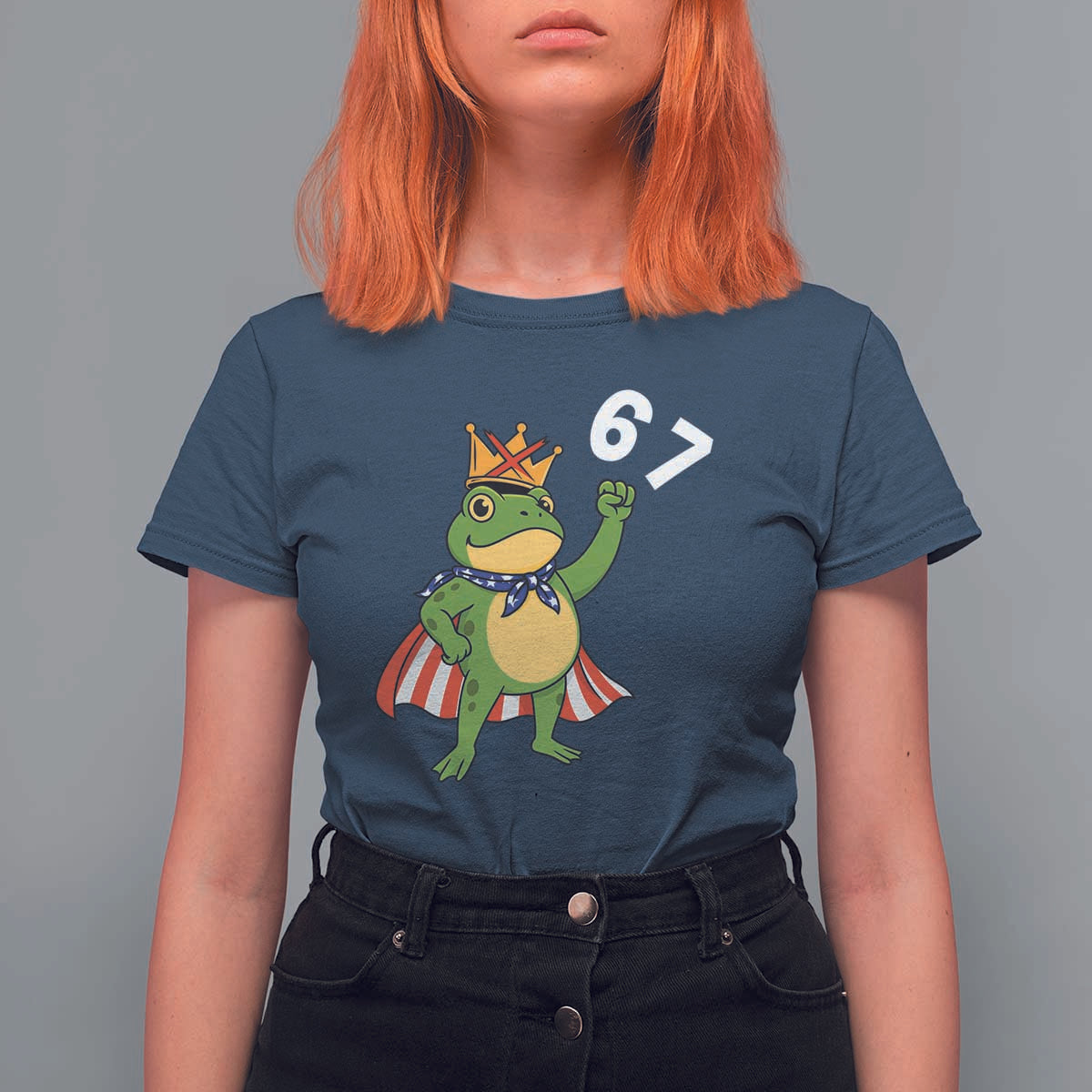 Resist Frog T Shirt For Women Super American 67 Six Seven Meme - Wonder Print Shop