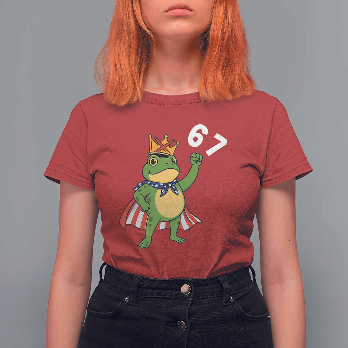 Resist Frog T Shirt For Women Super American 67 Six Seven Meme - Wonder Print Shop