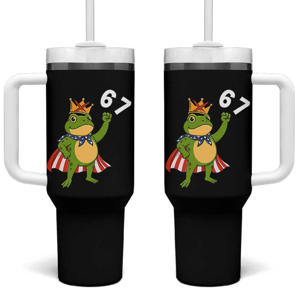 Resist Frog Tumbler With Handle Super American 67 Six Seven Meme - Wonder Print Shop