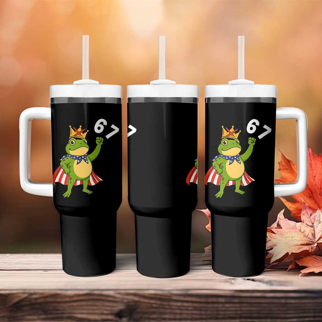 Resist Frog Tumbler With Handle Super American 67 Six Seven Meme - Wonder Print Shop