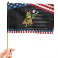 Resist Frog Patriotic Handheld Flag Super American 67 Six Seven Meme