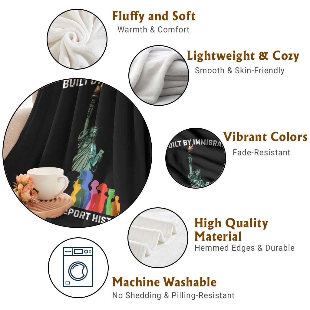 Immigrant Rights Throw Blanket Built by Immigrants You Can Not Deport History - Wonder Print Shop