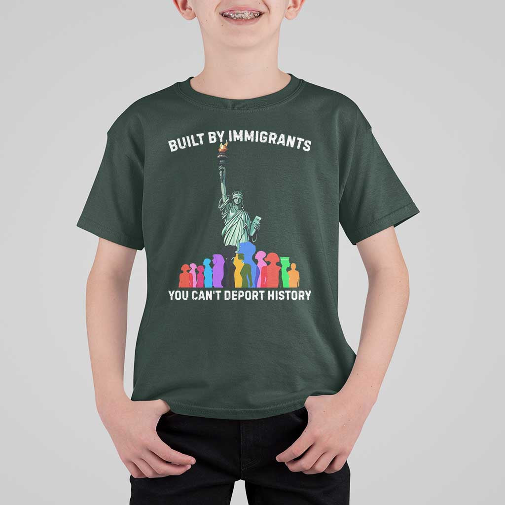 Immigrant Rights T Shirt For Kid Built by Immigrants You Can Not Deport History - Wonder Print Shop