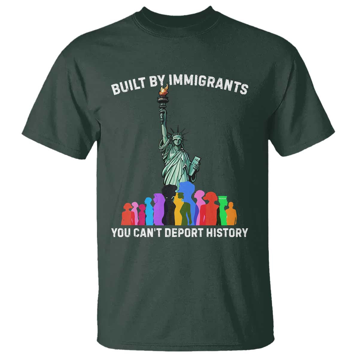 Immigrant Rights T Shirt Built by Immigrants You Can Not Deport History - Wonder Print Shop