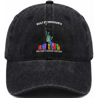 Immigrant Rights Washed Cotton Baseball Cap Built by Immigrants You Can Not Deport History