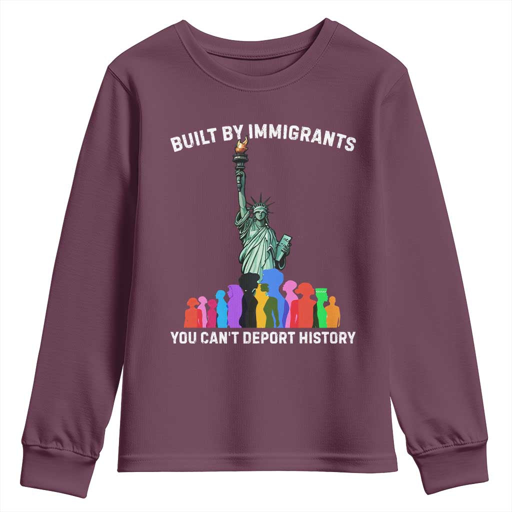 Immigrant Rights Youth Sweatshirt Built by Immigrants You Can Not Deport History - Wonder Print Shop