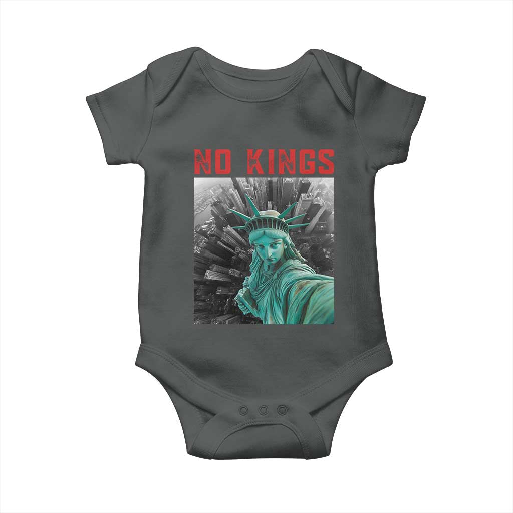No Kings Baby Onesie Statue of Liberty Selfie Freedom - Wonder Print Shop