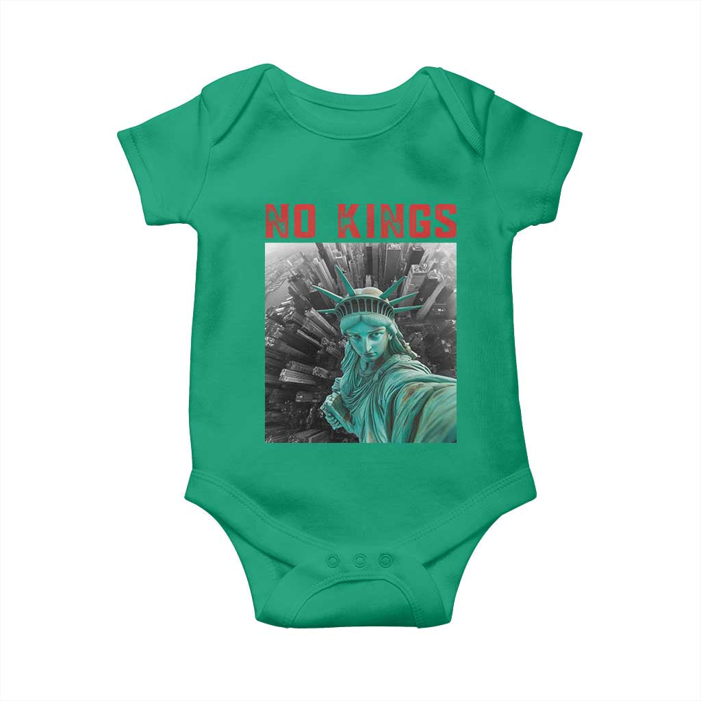 No Kings Baby Onesie Statue of Liberty Selfie Freedom - Wonder Print Shop