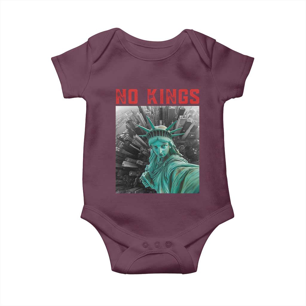 No Kings Baby Onesie Statue of Liberty Selfie Freedom - Wonder Print Shop