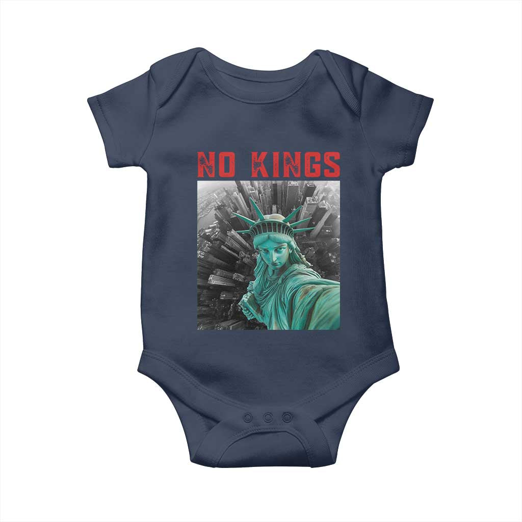 No Kings Baby Onesie Statue of Liberty Selfie Freedom - Wonder Print Shop