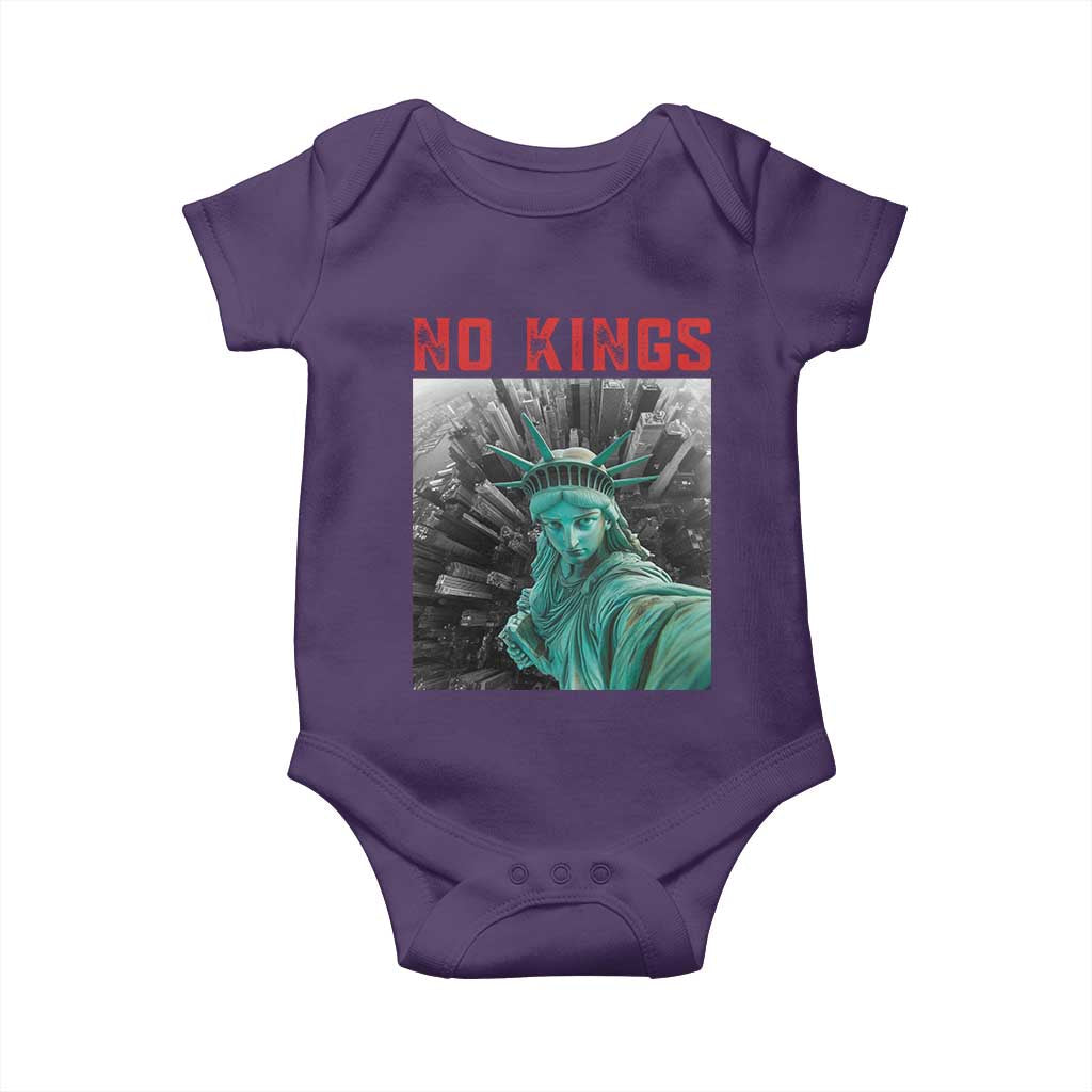 No Kings Baby Onesie Statue of Liberty Selfie Freedom - Wonder Print Shop