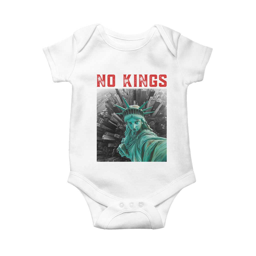 No Kings Baby Onesie Statue of Liberty Selfie Freedom - Wonder Print Shop