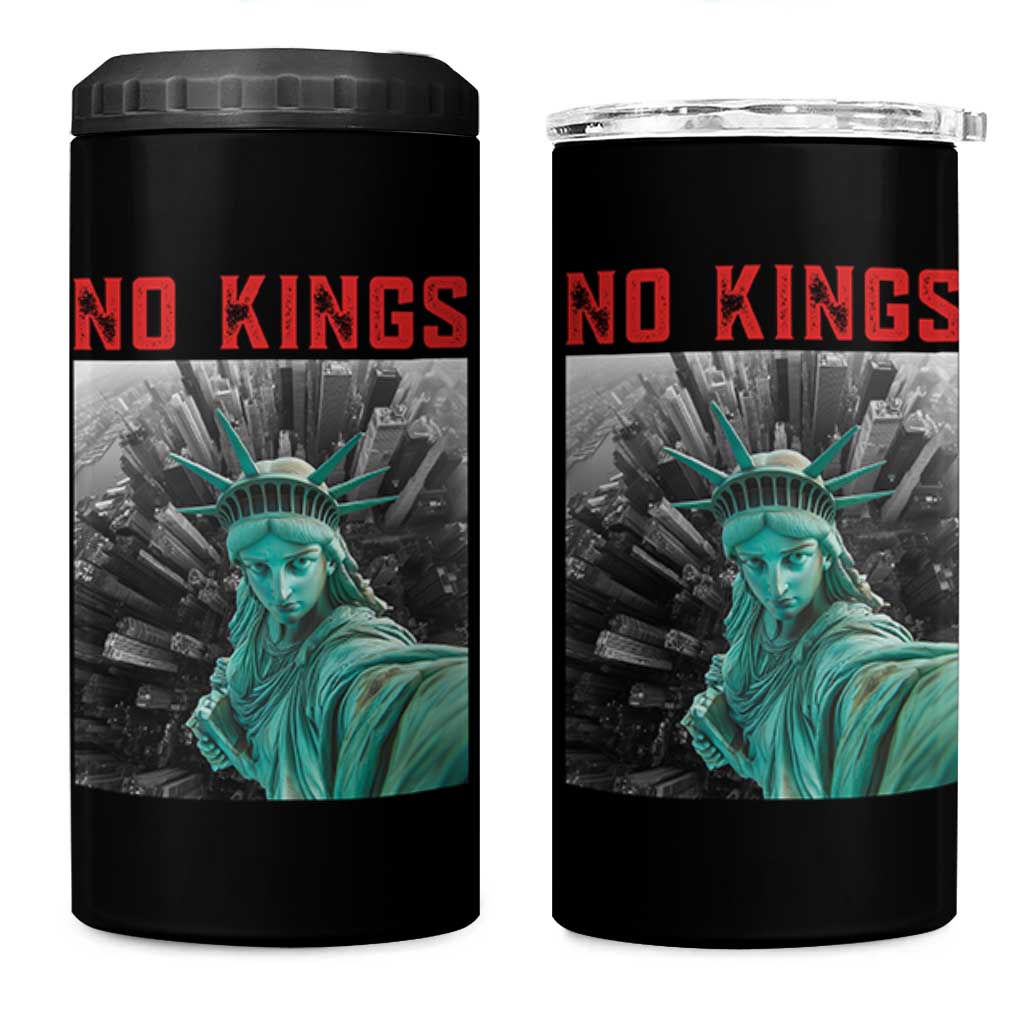 No Kings 4 in 1 Can Cooler Tumbler Statue of Liberty Selfie Freedom - Wonder Print Shop