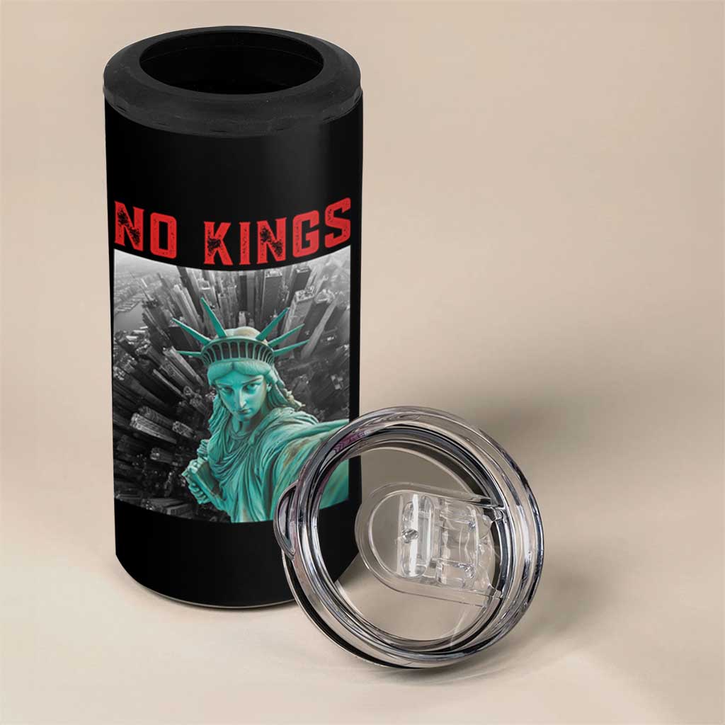 No Kings 4 in 1 Can Cooler Tumbler Statue of Liberty Selfie Freedom - Wonder Print Shop