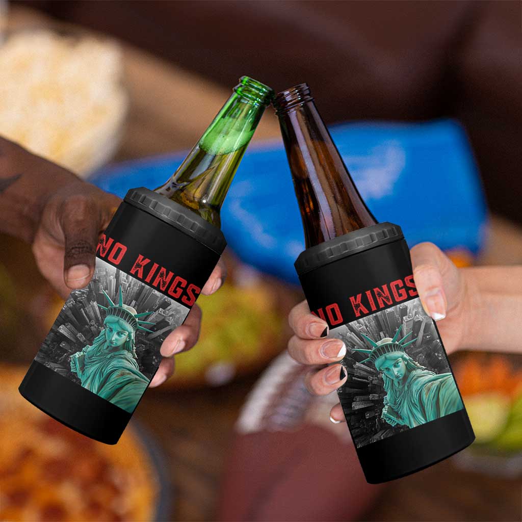 No Kings 4 in 1 Can Cooler Tumbler Statue of Liberty Selfie Freedom - Wonder Print Shop