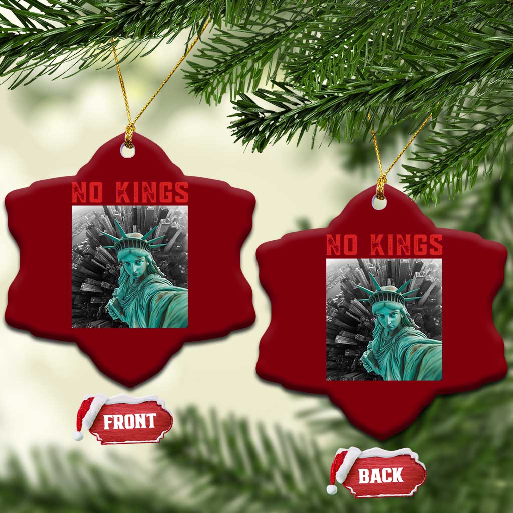 No Kings Ceramic Ornament Statue of Liberty Selfie Freedom - Wonder Print Shop