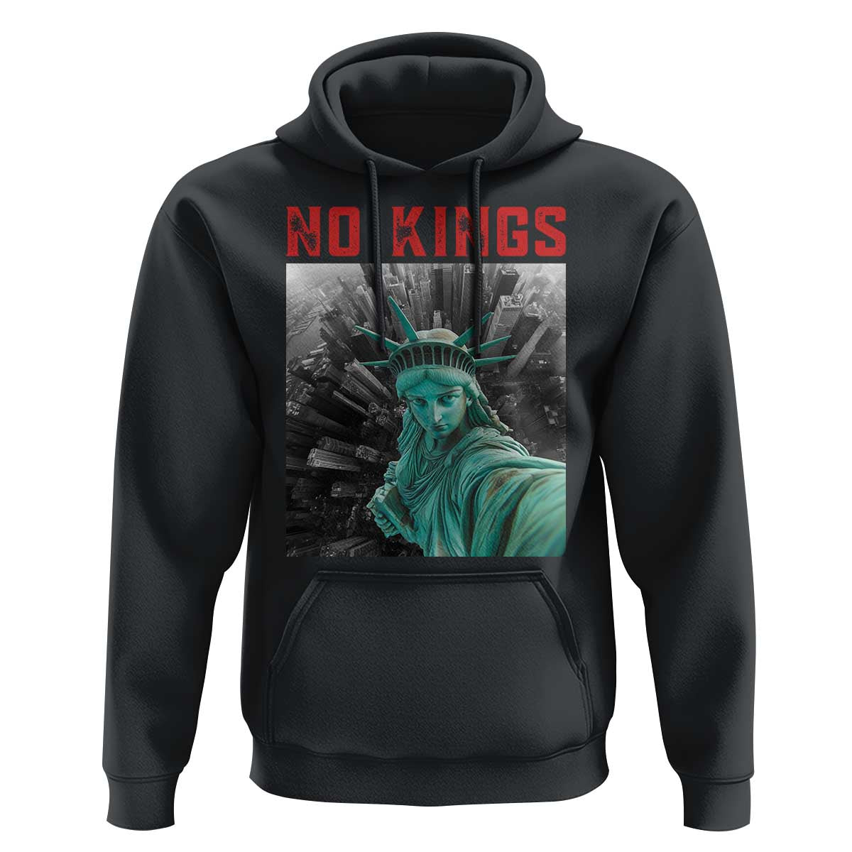 No Kings Hoodie Statue of Liberty Selfie Freedom - Wonder Print Shop