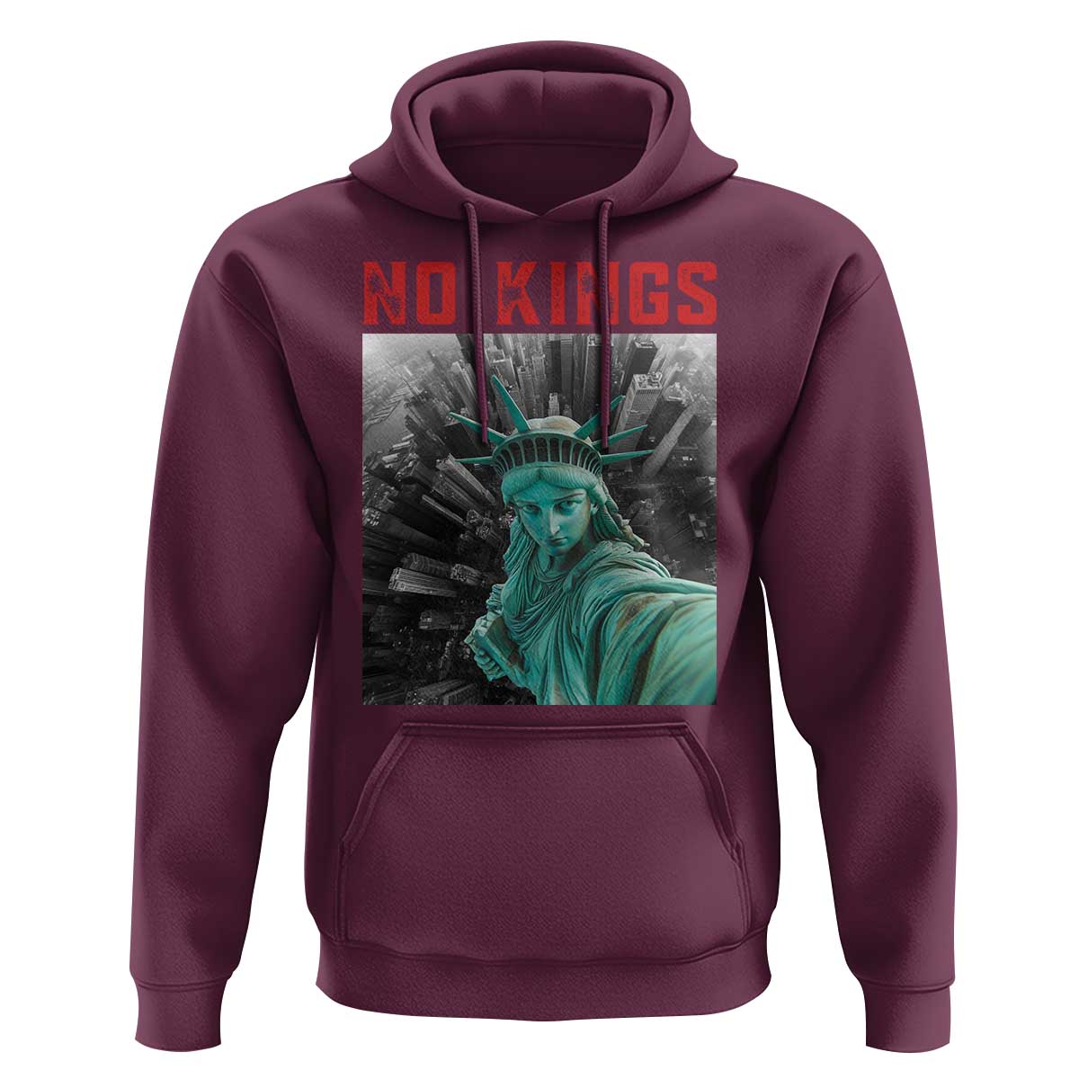 No Kings Hoodie Statue of Liberty Selfie Freedom - Wonder Print Shop