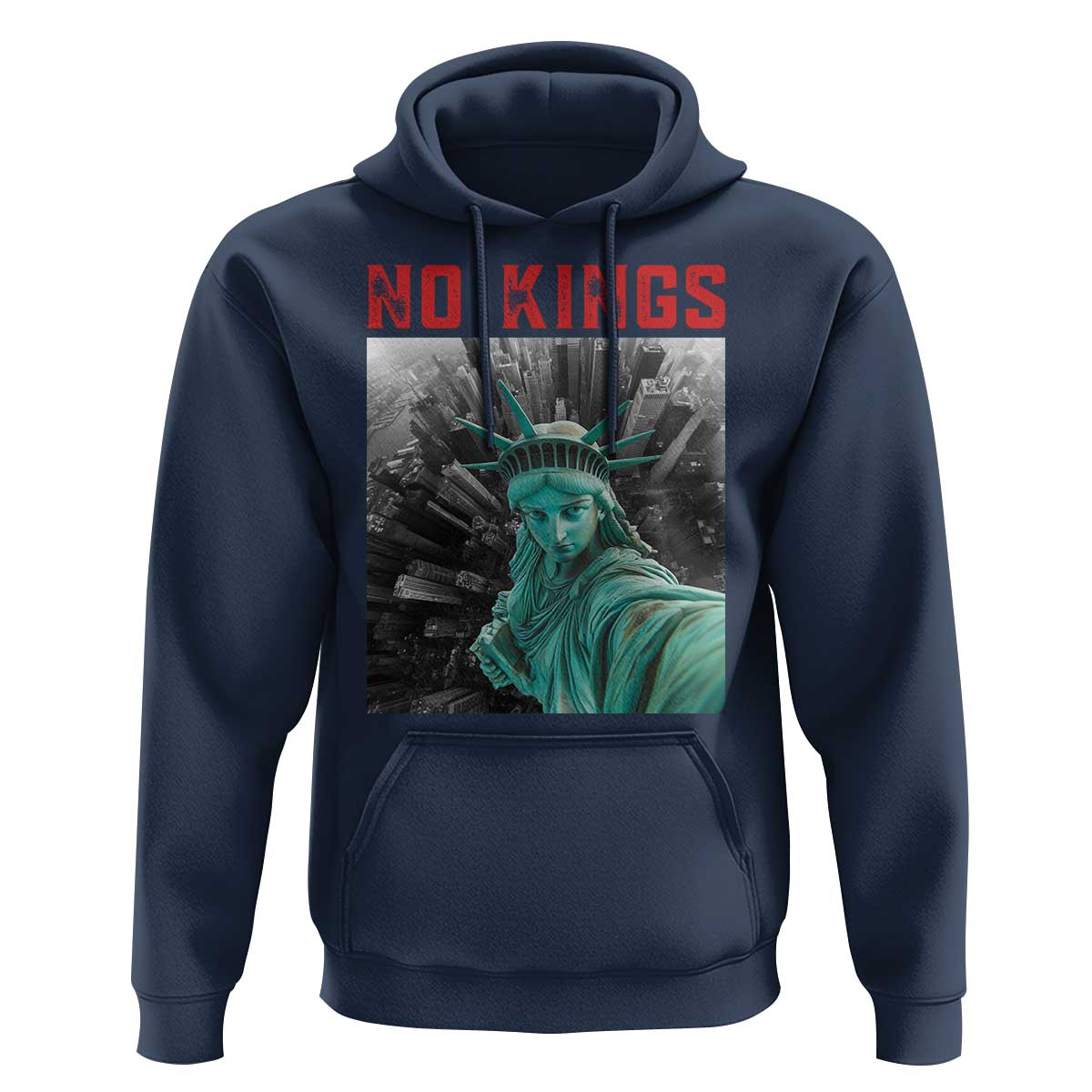 No Kings Hoodie Statue of Liberty Selfie Freedom - Wonder Print Shop