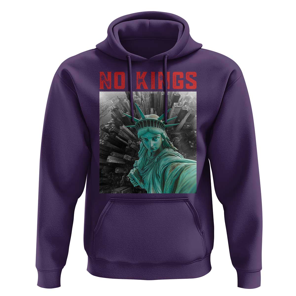 No Kings Hoodie Statue of Liberty Selfie Freedom - Wonder Print Shop