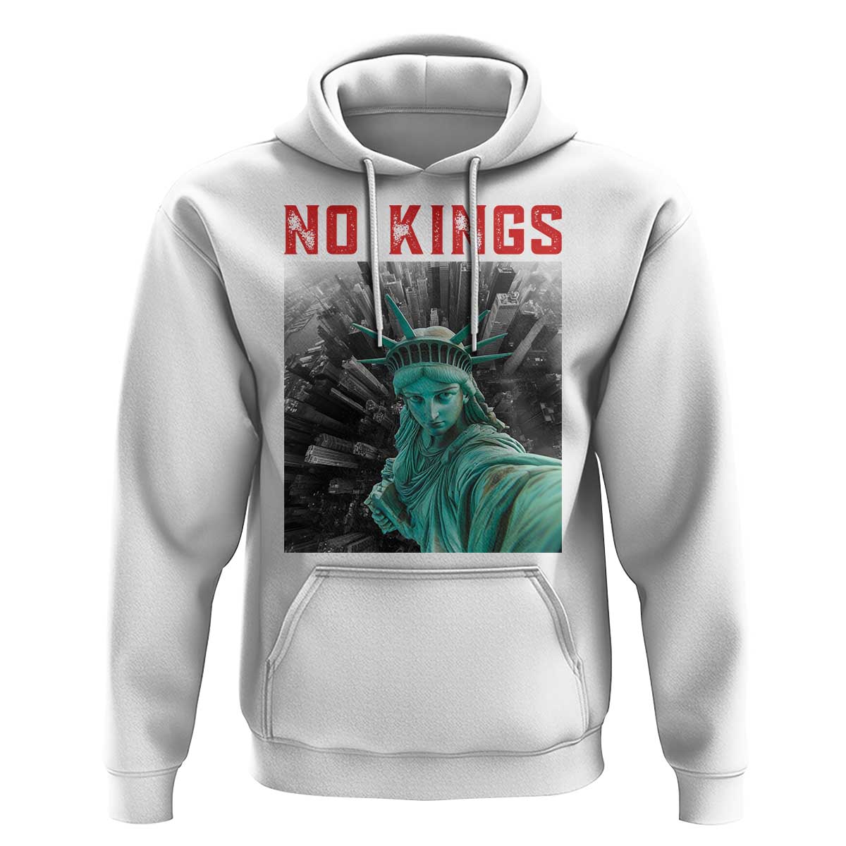 No Kings Hoodie Statue of Liberty Selfie Freedom - Wonder Print Shop