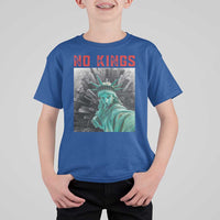 No Kings T Shirt For Kid Statue of Liberty Selfie Freedom - Wonder Print Shop