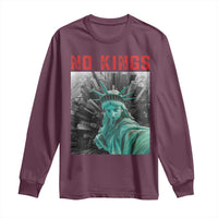 No Kings Long Sleeve Shirt Statue of Liberty Selfie Freedom - Wonder Print Shop