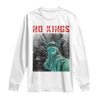 No Kings Long Sleeve Shirt Statue of Liberty Selfie Freedom - Wonder Print Shop