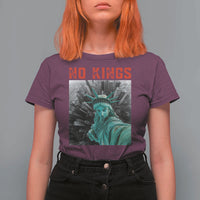 No Kings T Shirt For Women Statue of Liberty Selfie Freedom - Wonder Print Shop