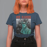 No Kings T Shirt For Women Statue of Liberty Selfie Freedom - Wonder Print Shop