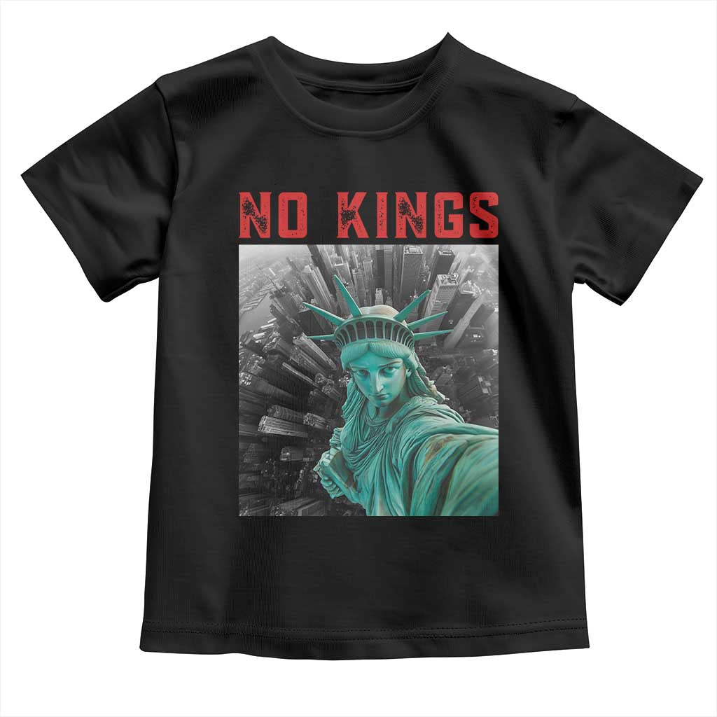 No Kings Toddler T Shirt Statue of Liberty Selfie Freedom - Wonder Print Shop