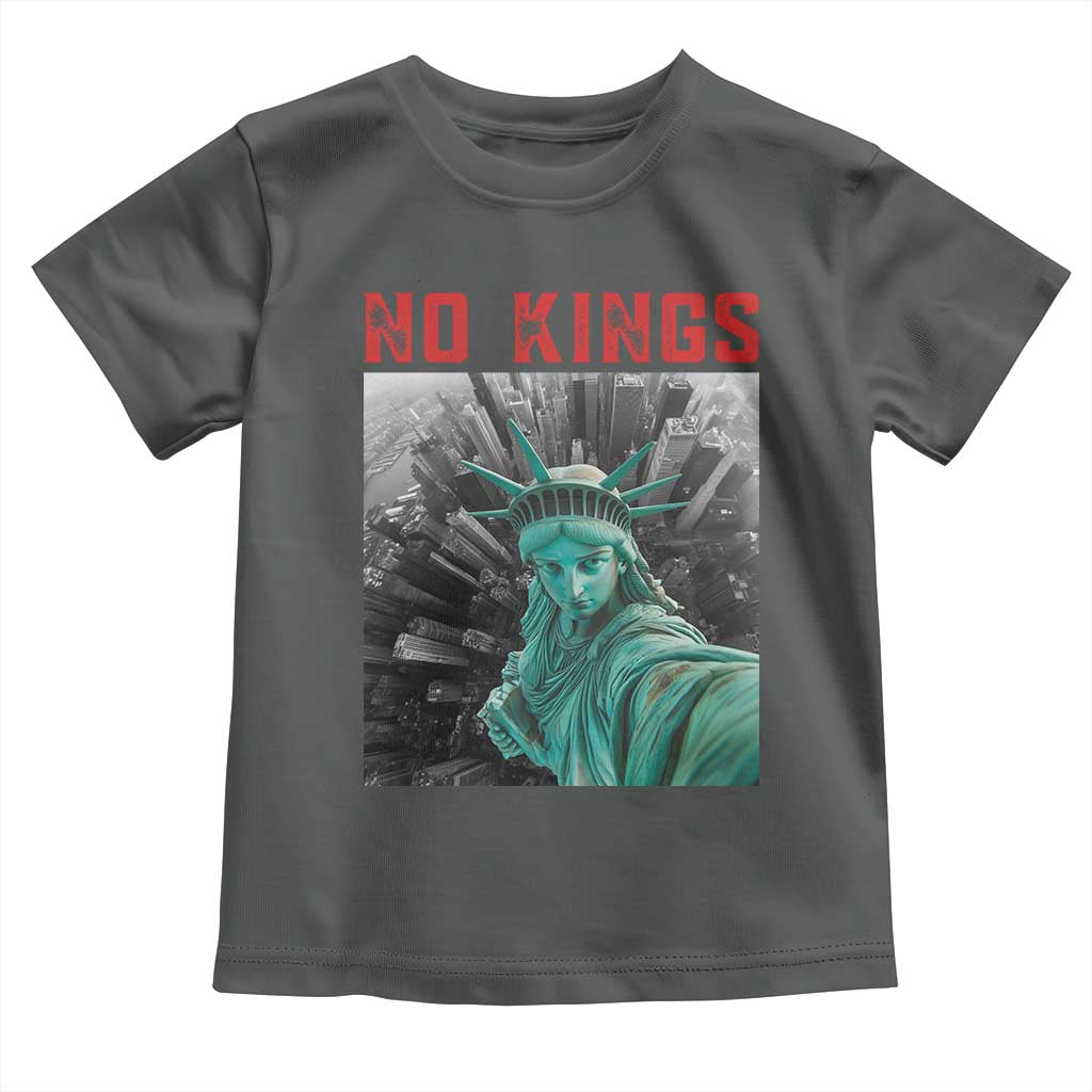 No Kings Toddler T Shirt Statue of Liberty Selfie Freedom - Wonder Print Shop