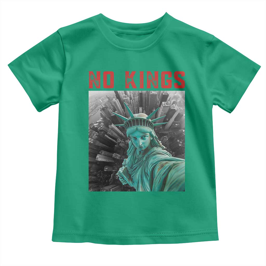 No Kings Toddler T Shirt Statue of Liberty Selfie Freedom - Wonder Print Shop