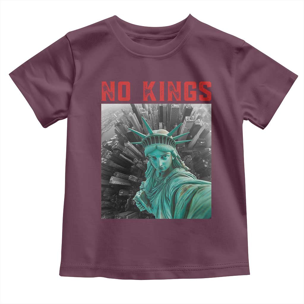 No Kings Toddler T Shirt Statue of Liberty Selfie Freedom - Wonder Print Shop