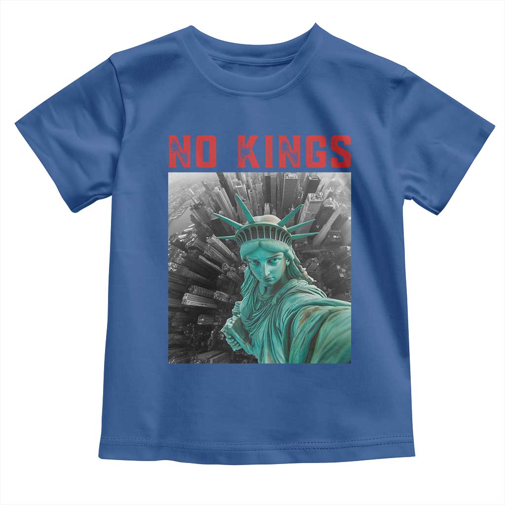 No Kings Toddler T Shirt Statue of Liberty Selfie Freedom - Wonder Print Shop