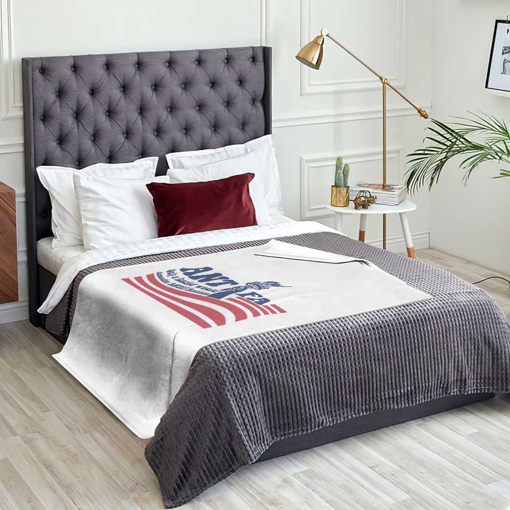 Antifa Fascism Patriotic Throw Blanket Antifascist Statue of Liberty - Wonder Print Shop
