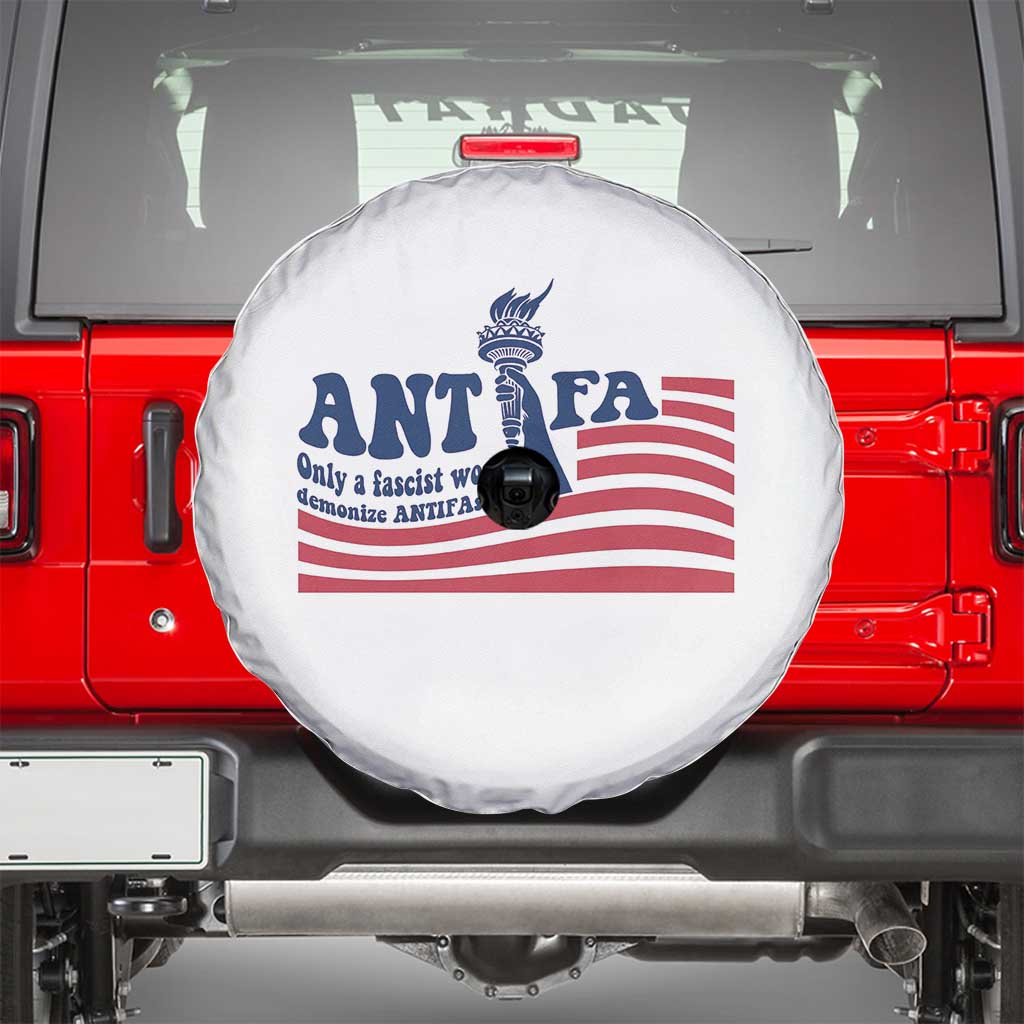 Antifa Fascism Patriotic Spare Tire Cover Antifascist Statue of Liberty - Wonder Print Shop